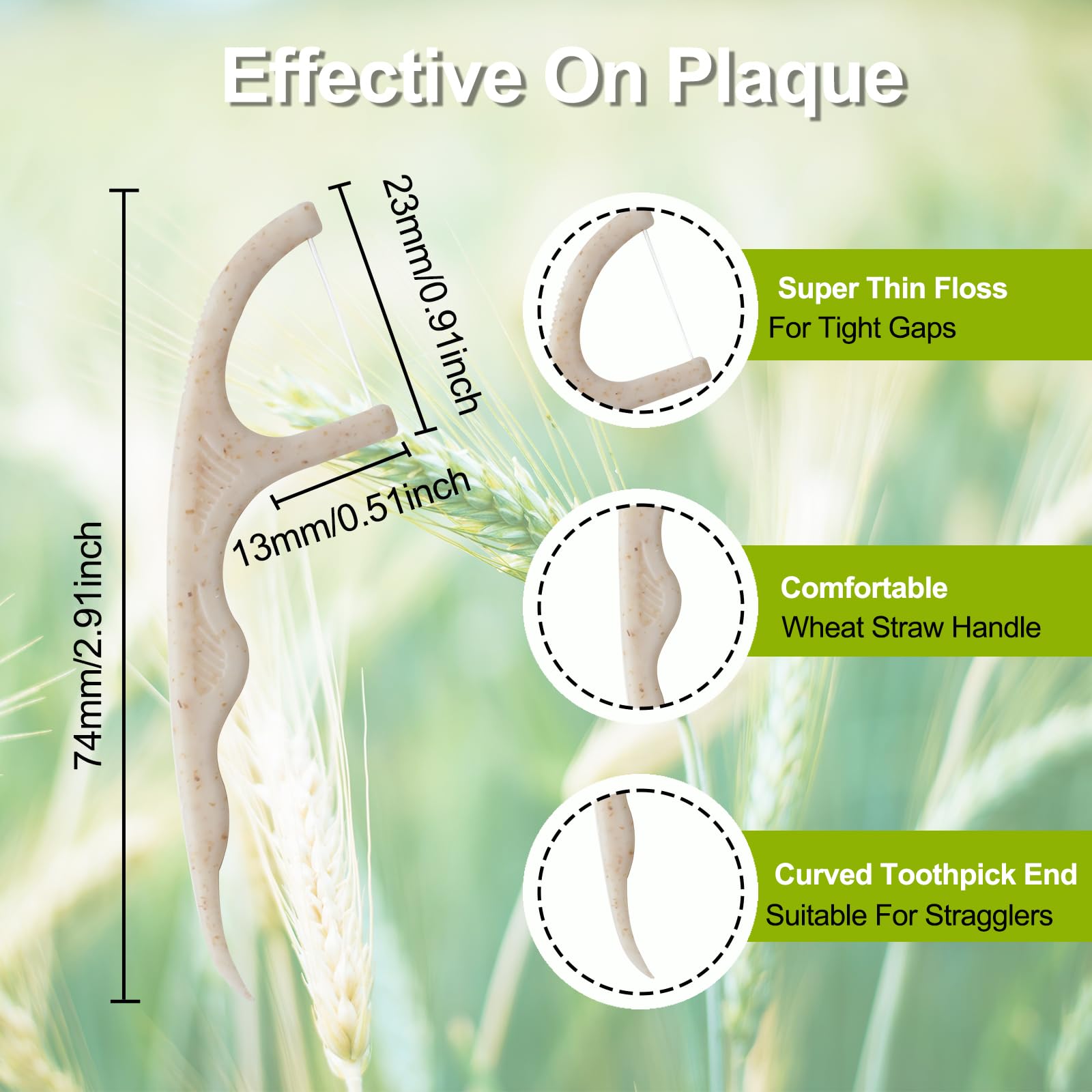 Floss picks are fluoride-free and chemical-free