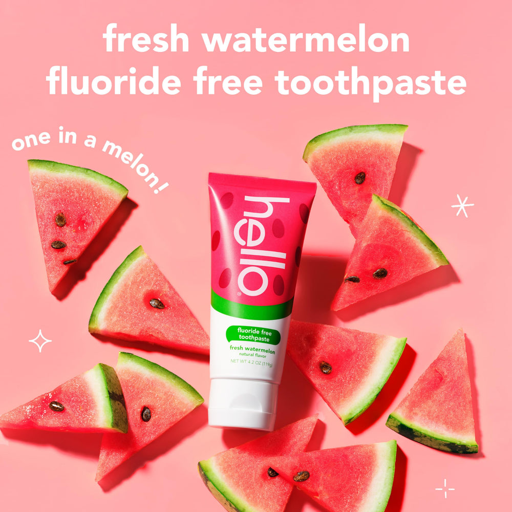 Front view of fluoride-free kids toothpaste 3-pack packaging
