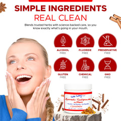 Fluoride-free tooth powder feature