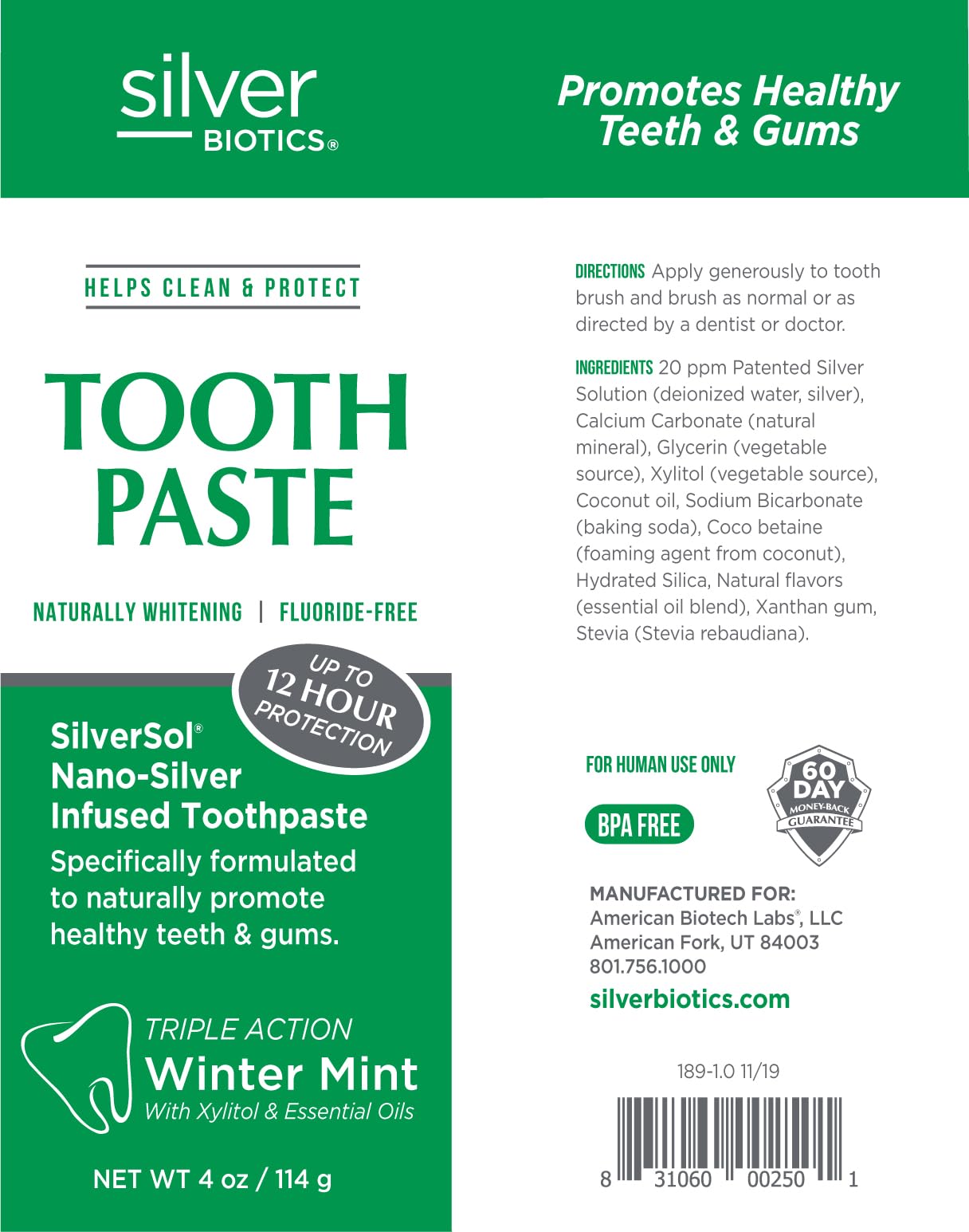 Fluoride-free toothpaste badge