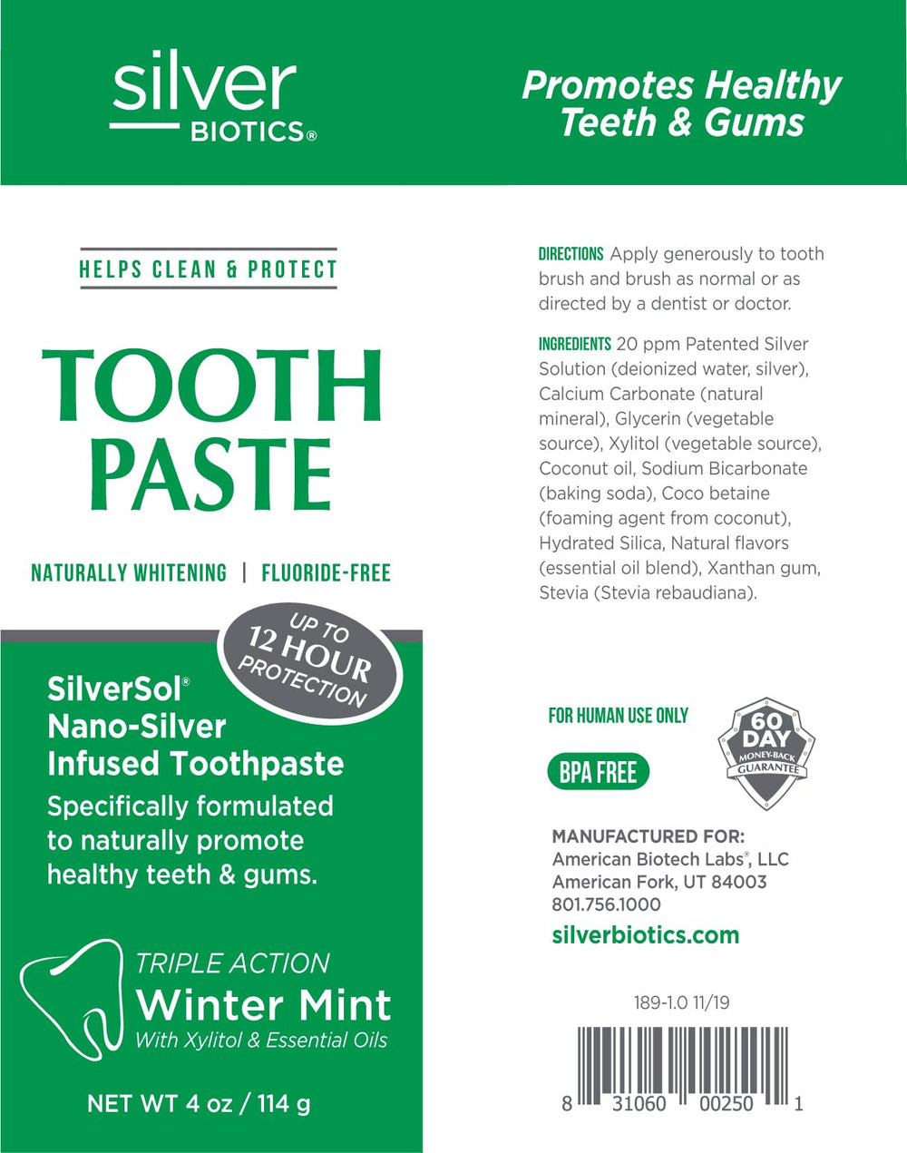 Fluoride-free toothpaste badge