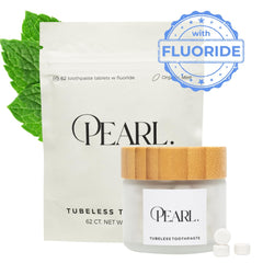Fluoride mint toothpaste tablets