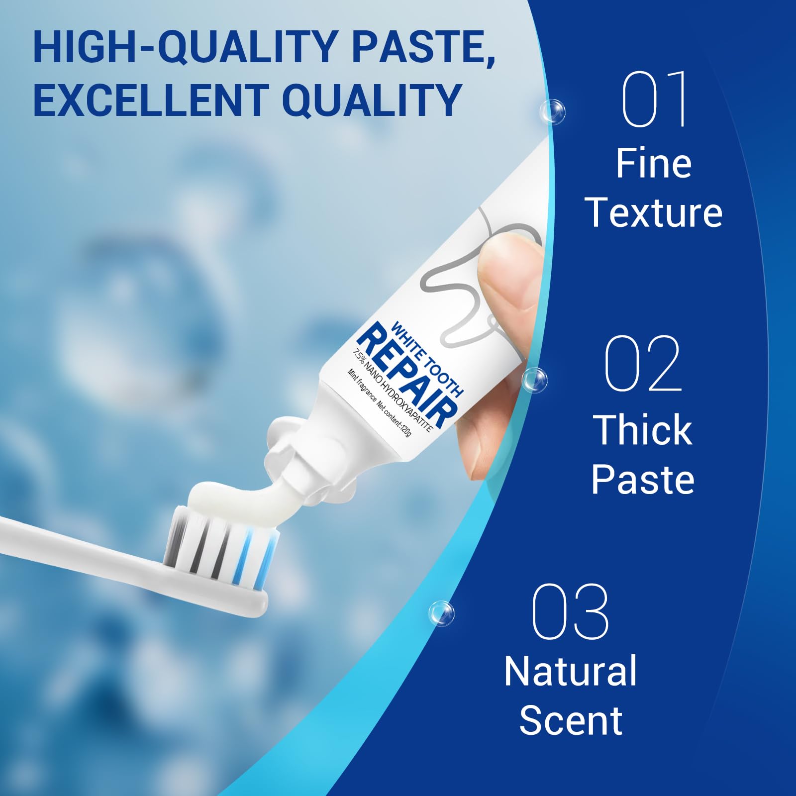 Fluoride-free formula label close-up