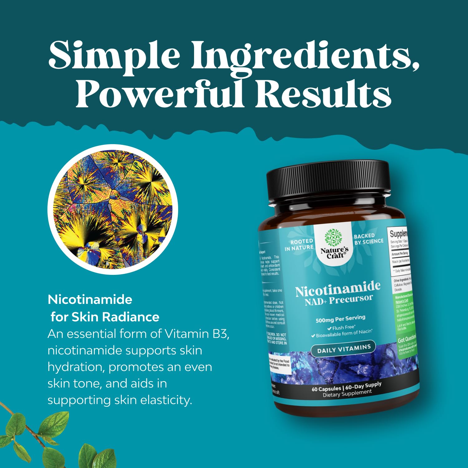 Flush-free niacinamide 500mg bottle