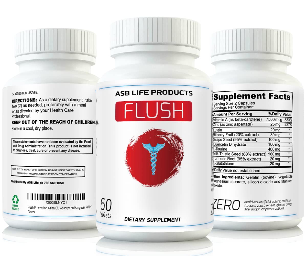Fast absorption formula for red face prevention pills