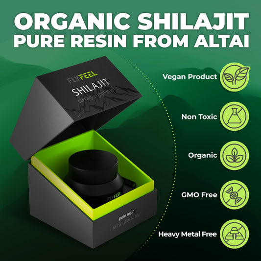 Close-up of dark Shilajit resin texture