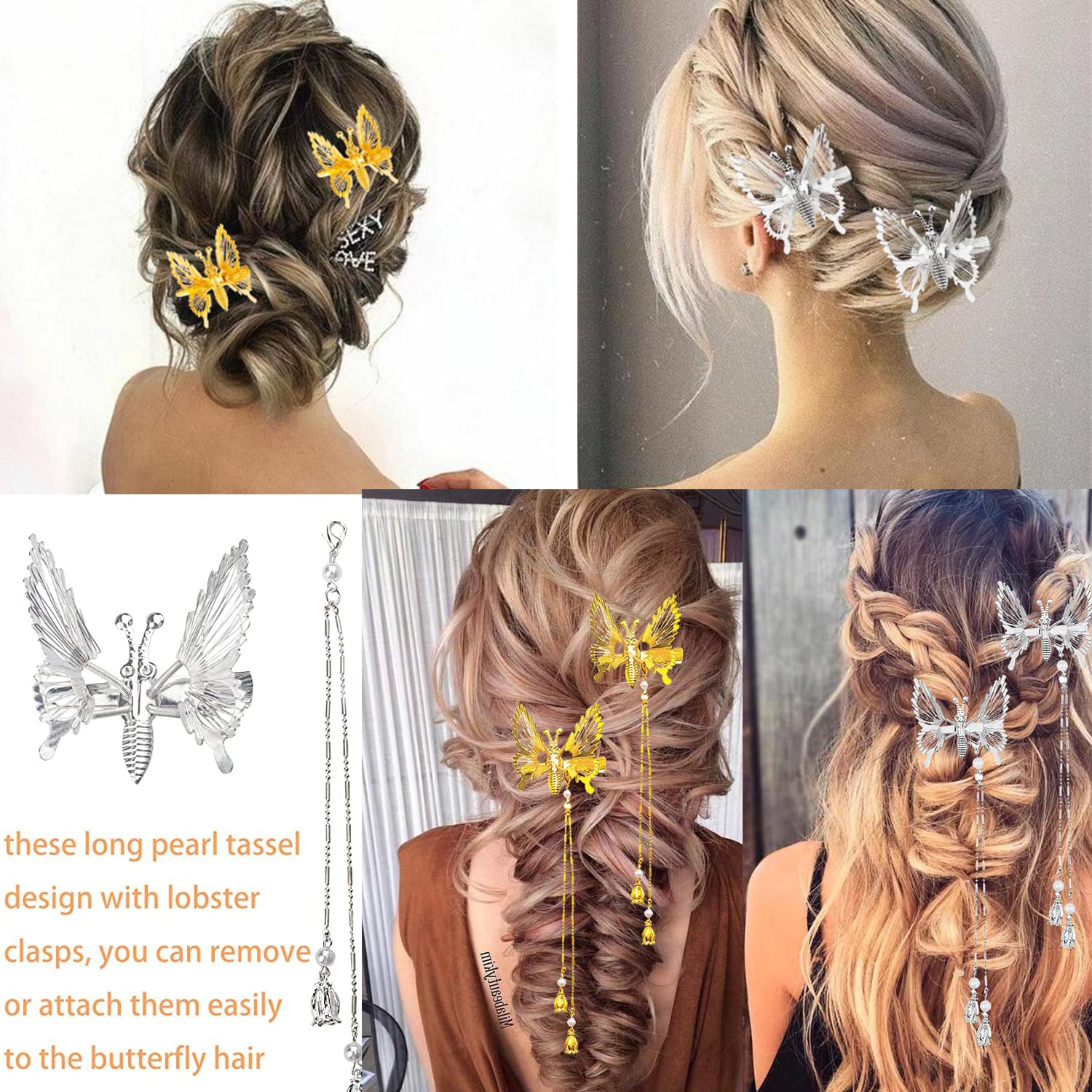 Flymind versatile clip fits straight or curly hair.