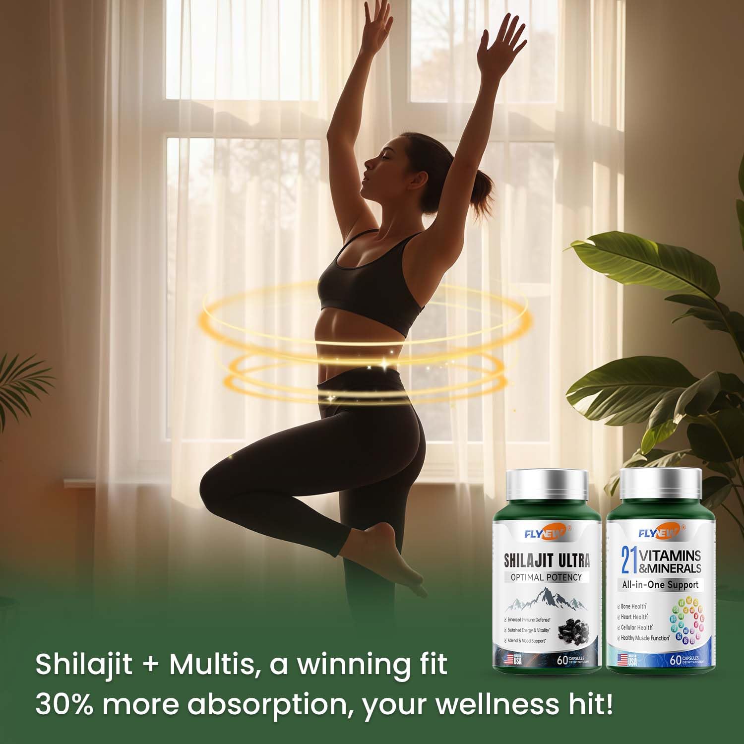 Close-up of Shilajit extract with 50% fulvic acid in supplement