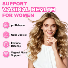 Close-up of ingredients: cranberry extract, D-Mannose, zinc, vitamins C & D