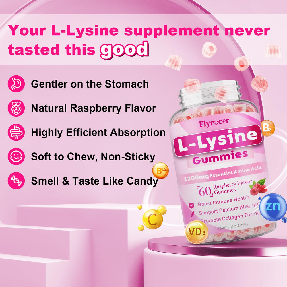 L-Lysine gummies suitable for adults and kids, vegan