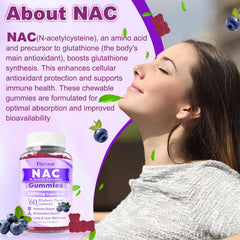 Sugar-free label on Flyrocer NAC Gummies packaging