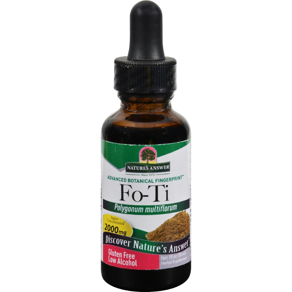 Fo-Ti Root 1 oz bottle with Organic Alcohol – front view