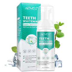 Foam toothpaste bottle with mint flavor label