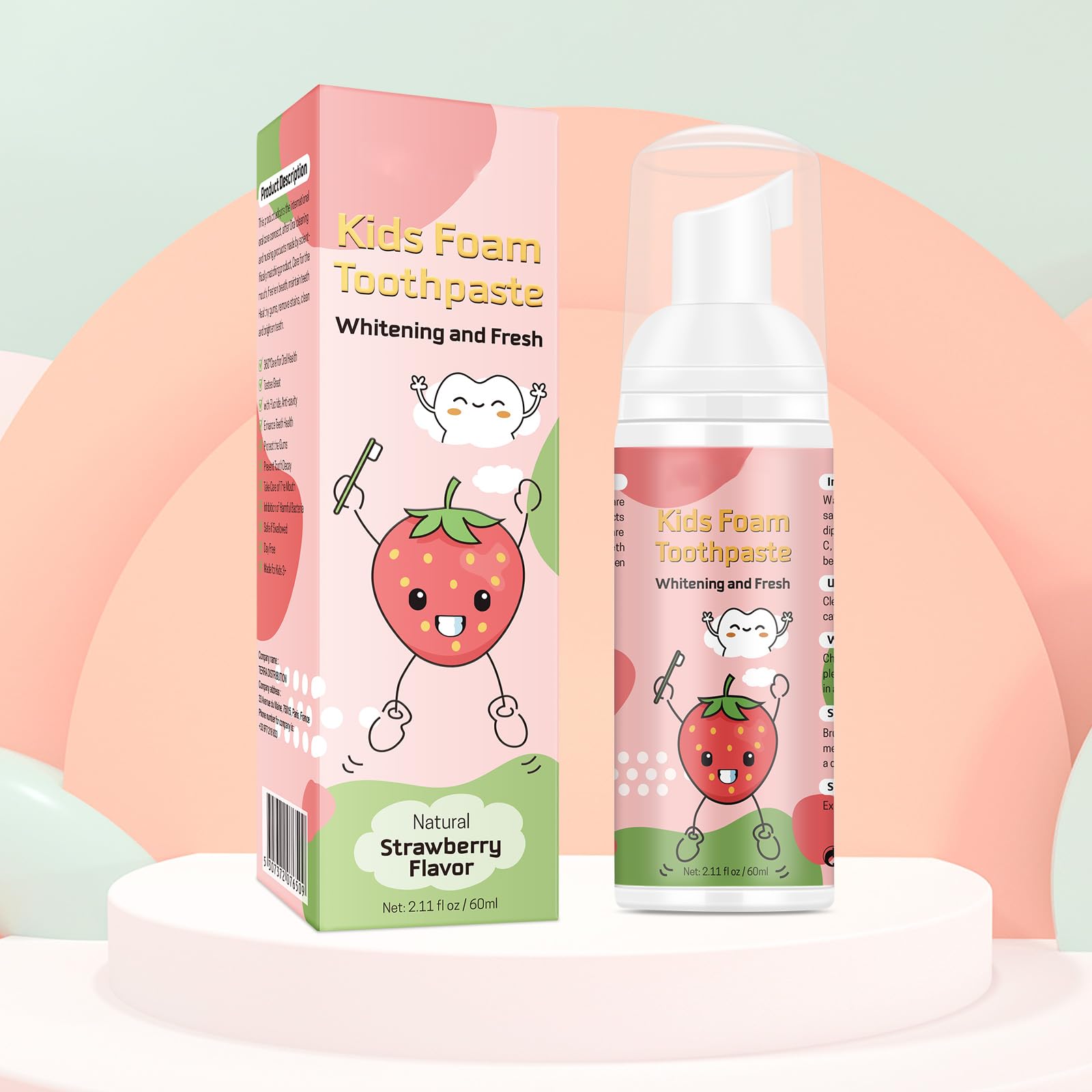Kids brushing with U-shaped electric toothbrush