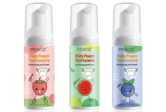 Foam toothpaste kids orange flavor packaging