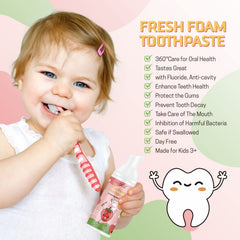 Ultra-fine foam texture of kids toothpaste