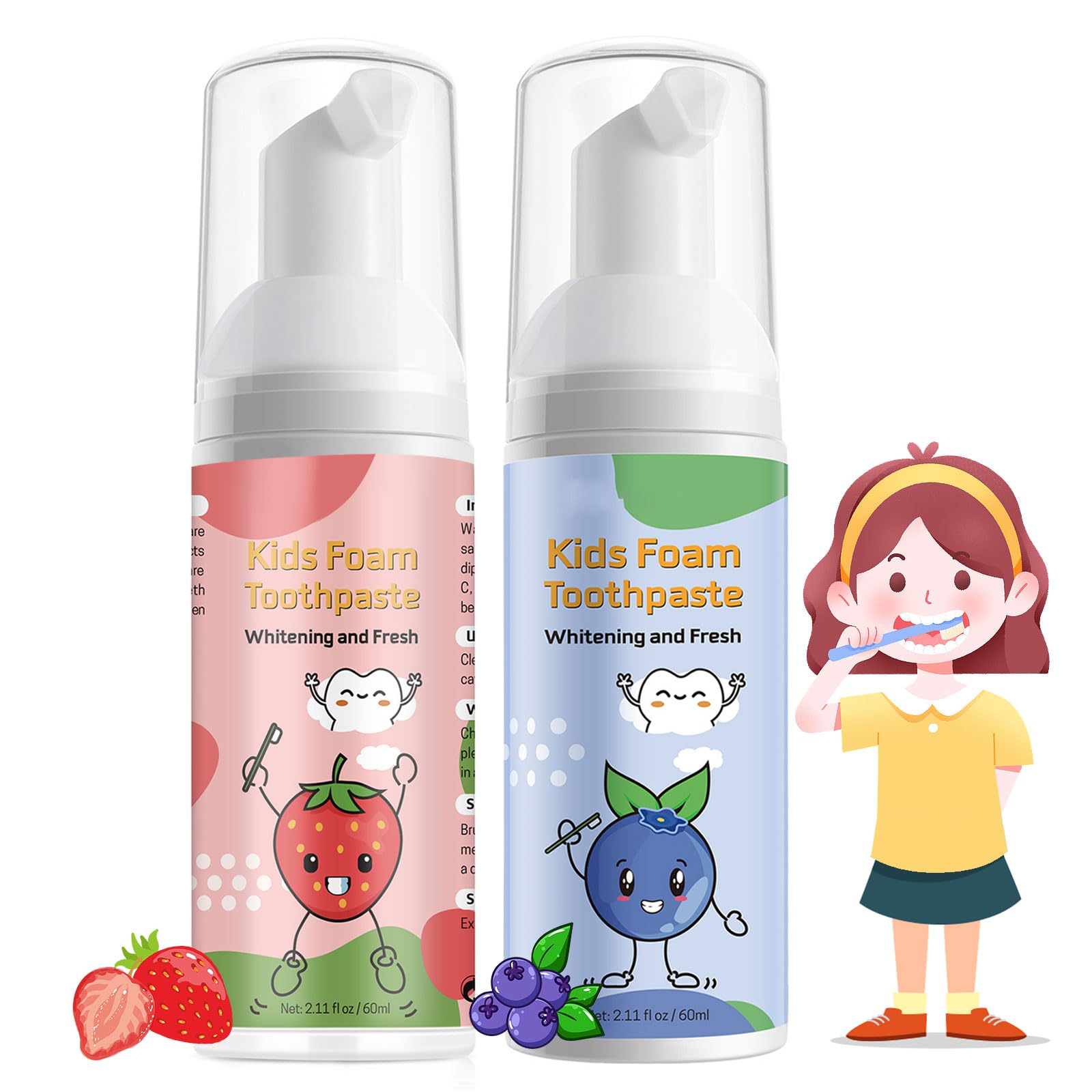 Box packaging for Foam Toothpaste Kids with fruit flavor