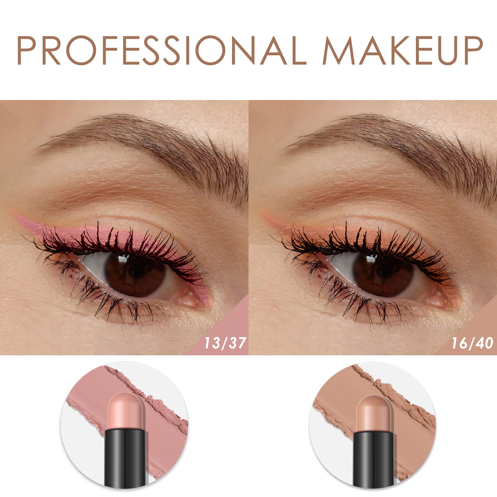 FOCALLURE Long-wear eyeshadow sticks deliver lasting shimmer.