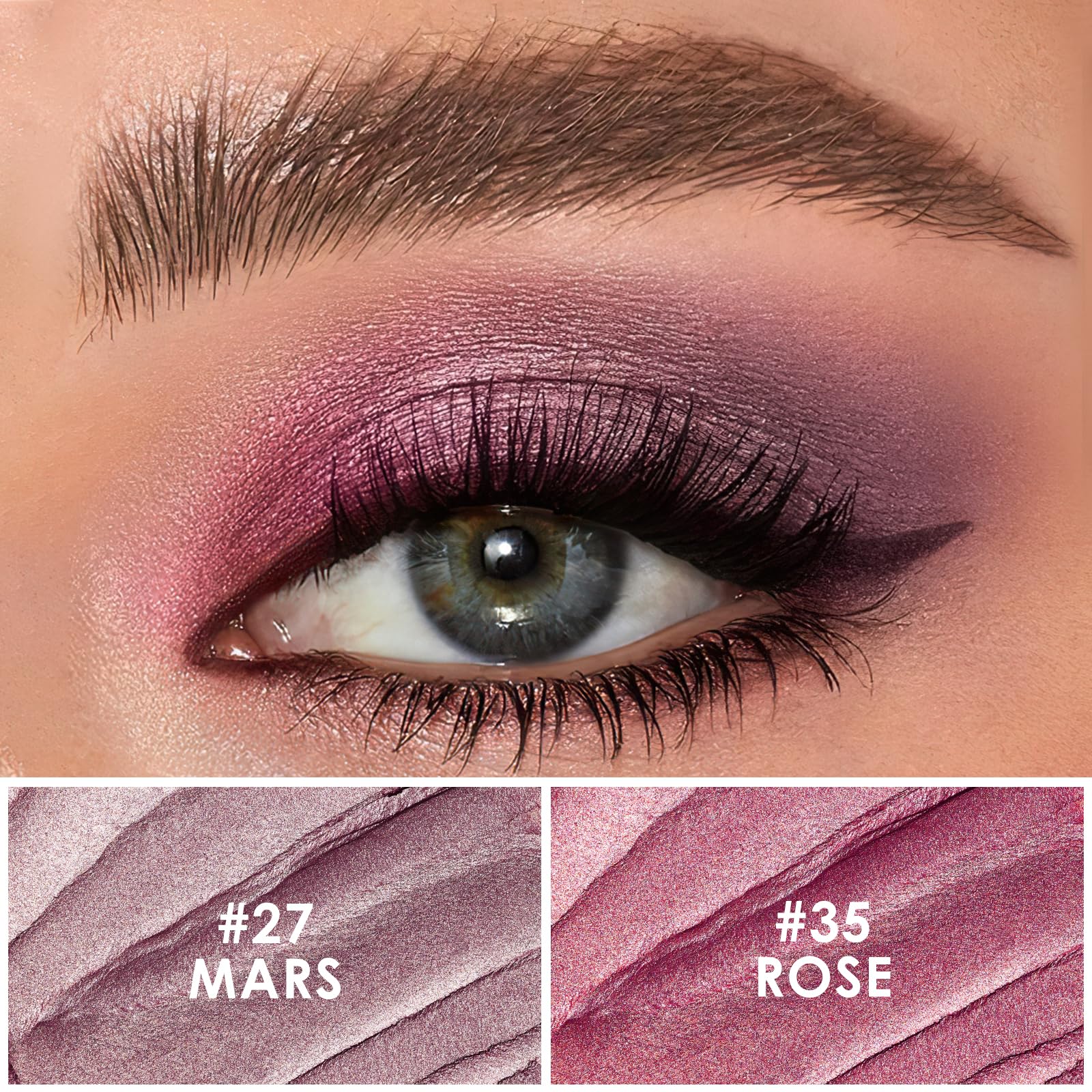FOCALLURE 2PCS shimmer finish eyeshadow stick adds luminous lids