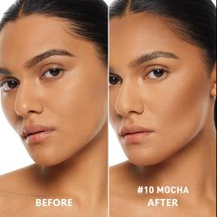 FOCALLURE Cream Contour Stick Mocha swatch shows buildable matte bronze shade for subtle sculpting