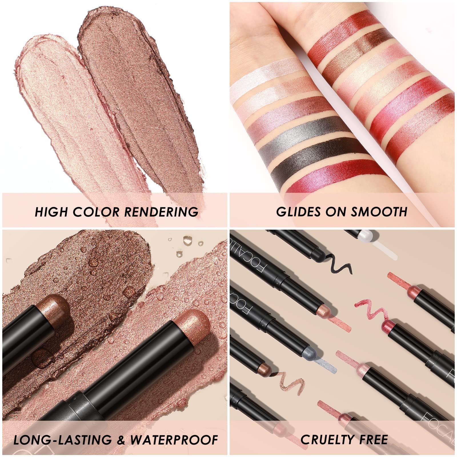 FOCALLURE travel-friendly kit fits in a purse for on-the-go touch-ups.