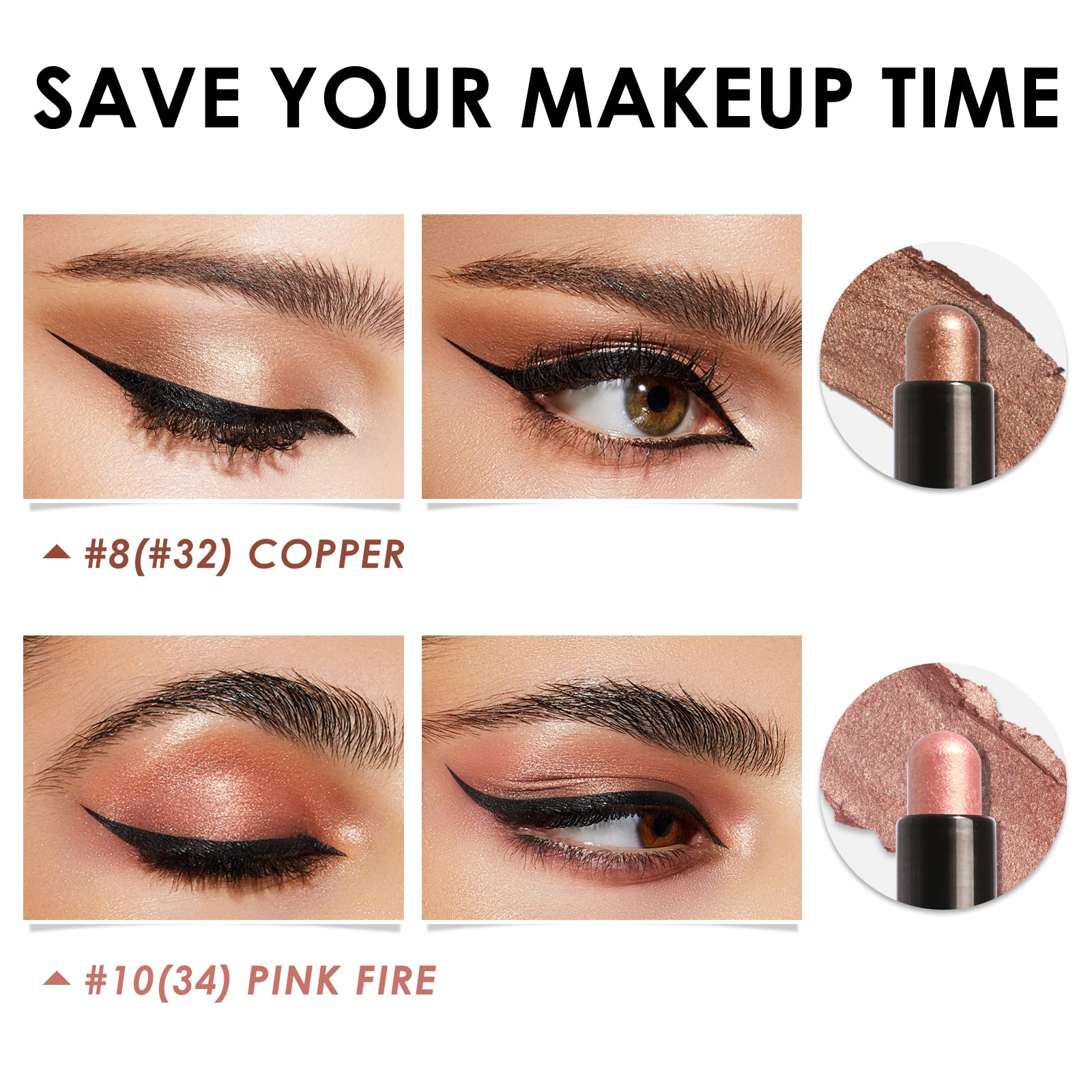 FOCALLURE versatile pencil doubles as liner and highlighter for multidimensional lids.