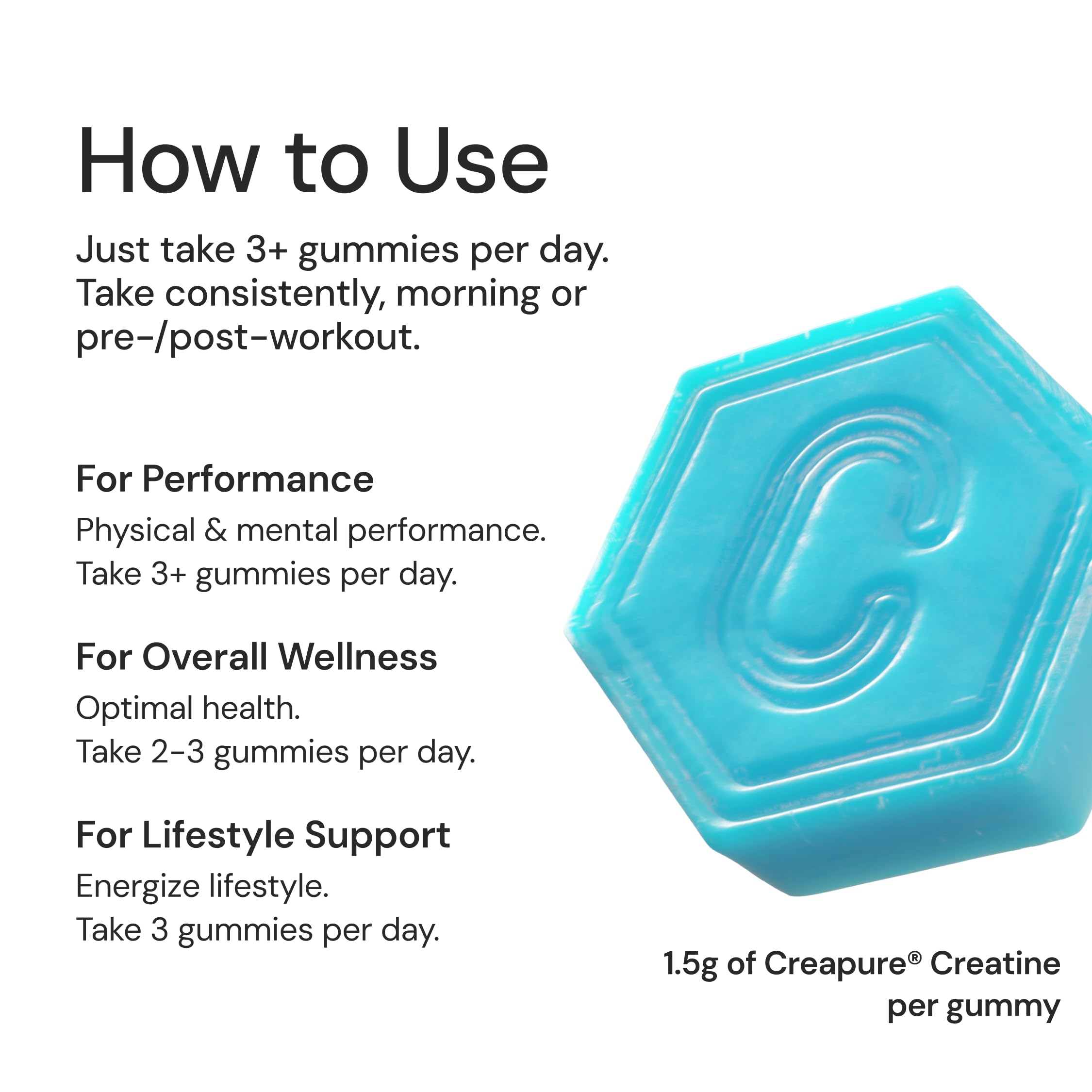 Graphic showing focus and endurance benefits