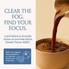 Hot or iced focus mushroom coffee