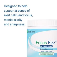 Close-up of Focus Fizz nutrition label