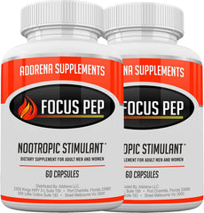 Focus Pep 2 Pack bottle label