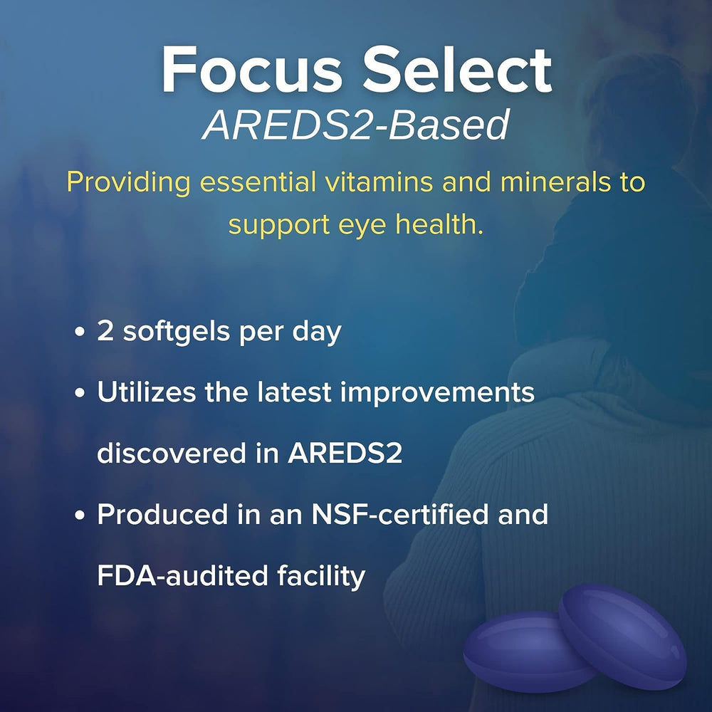 Close-up of AREDS2-based eye vitamin softgels