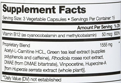 Close-up of FocusUP natural nootropic capsules