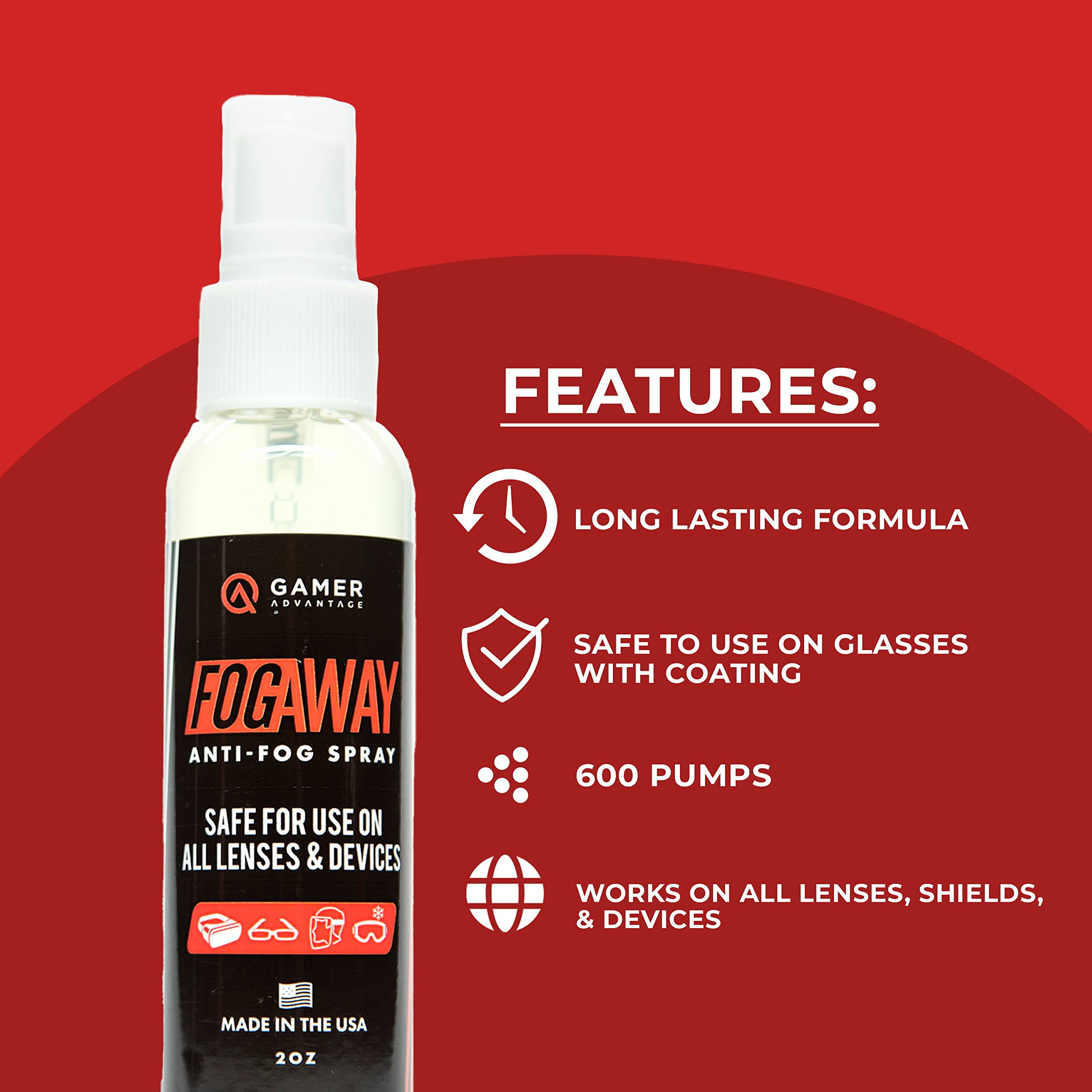 Silicone-free formula and long-lasting fog protection