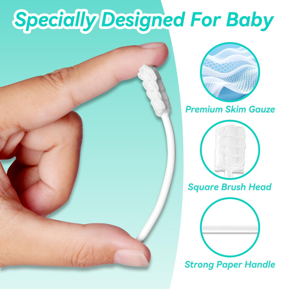 Stable paper handle designed for safe use on baby's mouth