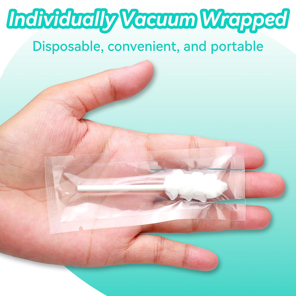 Soft cotton gauze tongue cleaner designed for babies