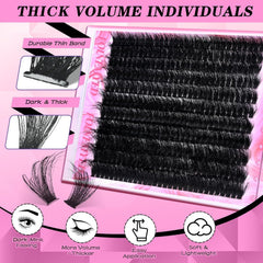 FOINEMYED 200D mega volume lashes deliver dramatic density.