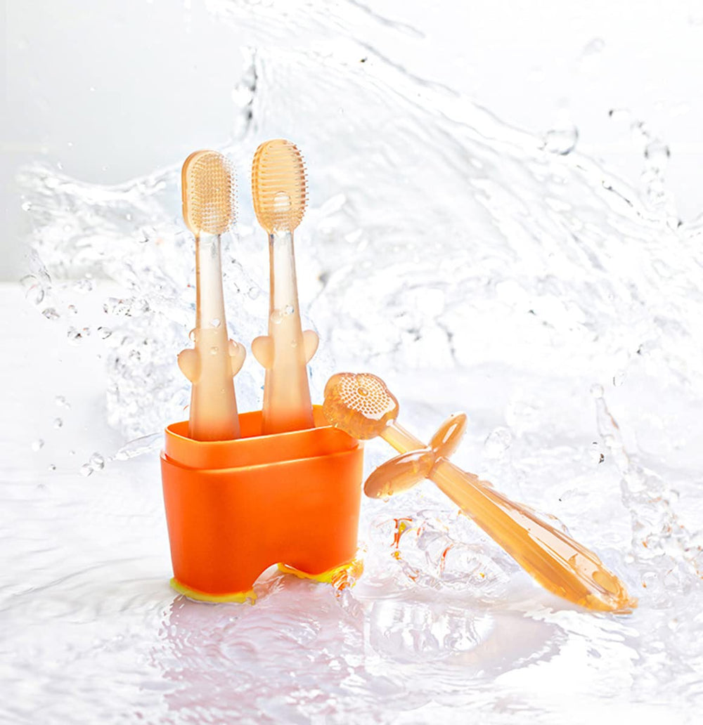 Packaging stand keeps brushes clean and dry