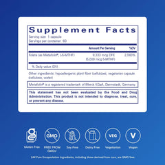 Bottle of Pure Encapsulations Folate 5,000 with 60 capsules