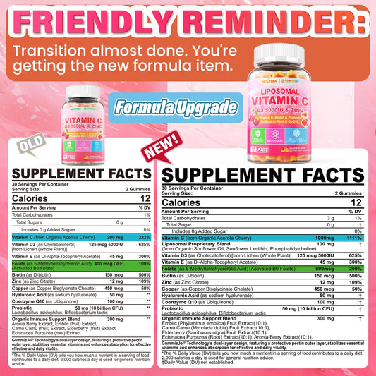 Folate 800mcg and elderberry immune-support gummies