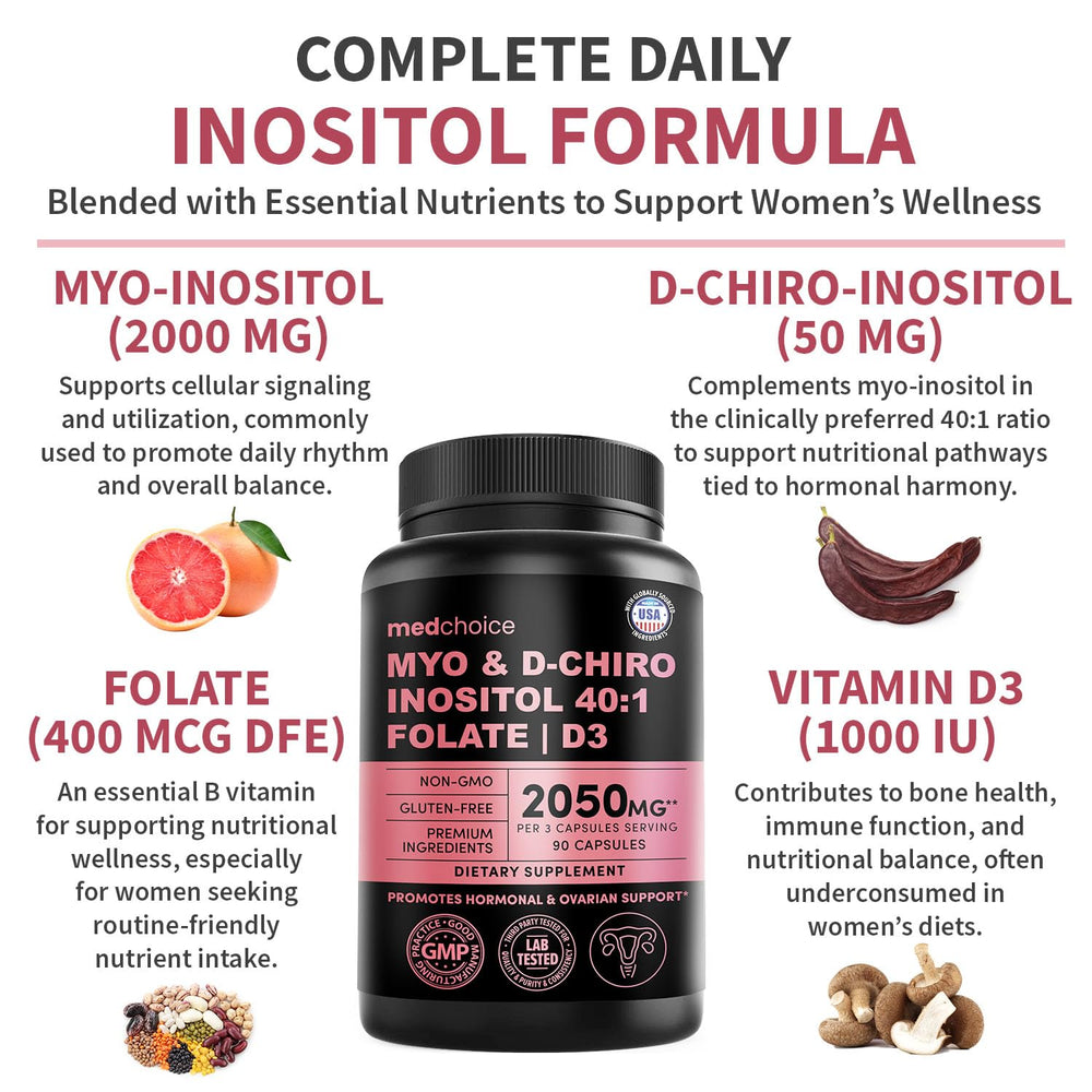 Folate and Vitamin D3 included in the blend