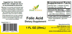 Liquid folic acid drops supporting healthy digestion