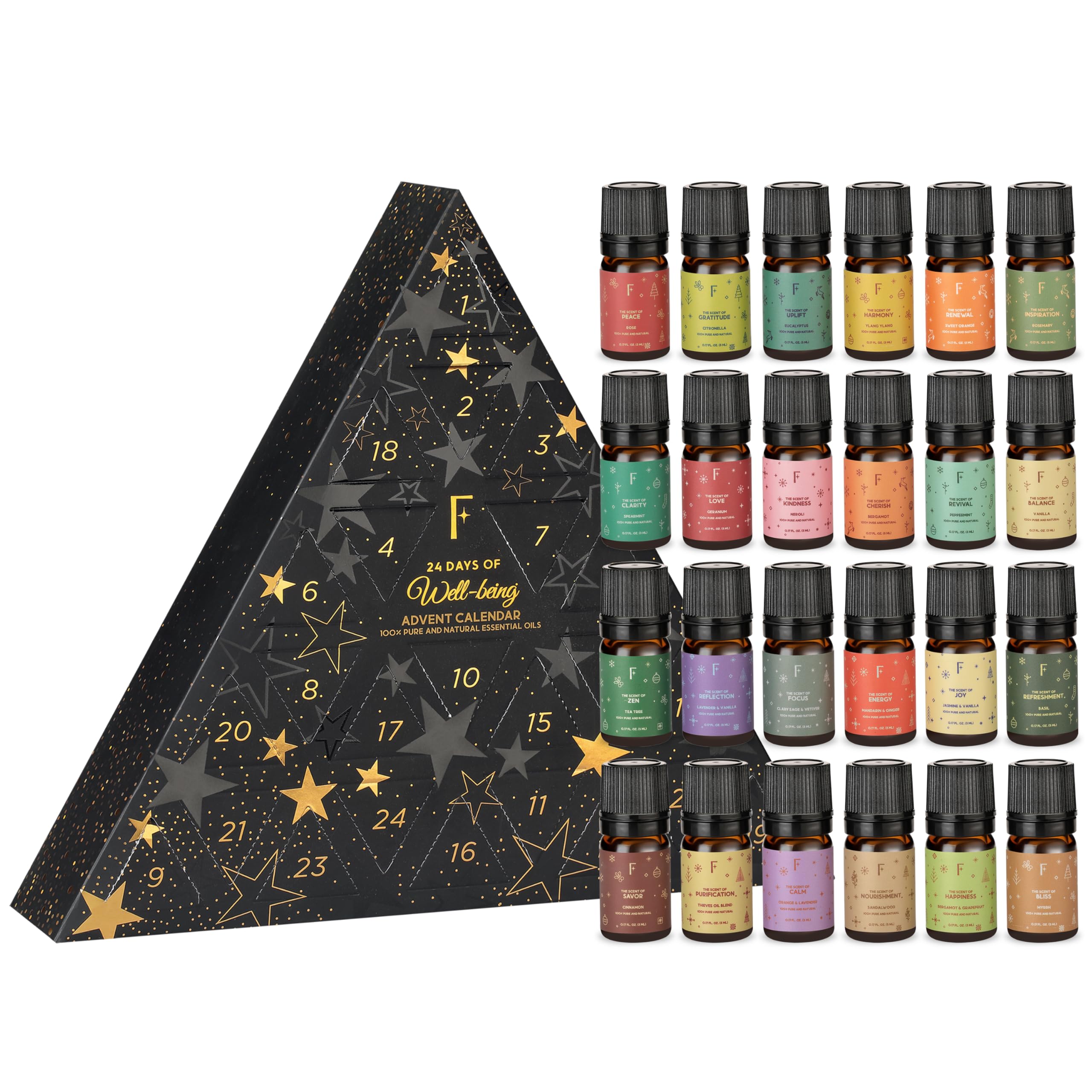 Folkulture Advent Calendar 2025 – 24 essential oils for diffuser set