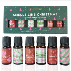 Set of 6 Christmas diffuser essential oils bottles (2 oz each)