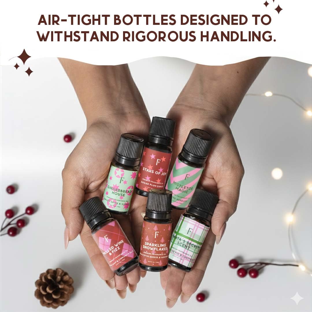 Festive packaging image for Folkulture Christmas diffuser oils