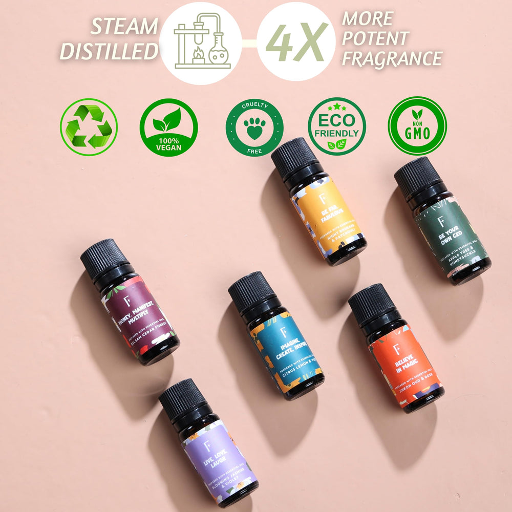 Diffuser in use with Folkulture essential oils at home