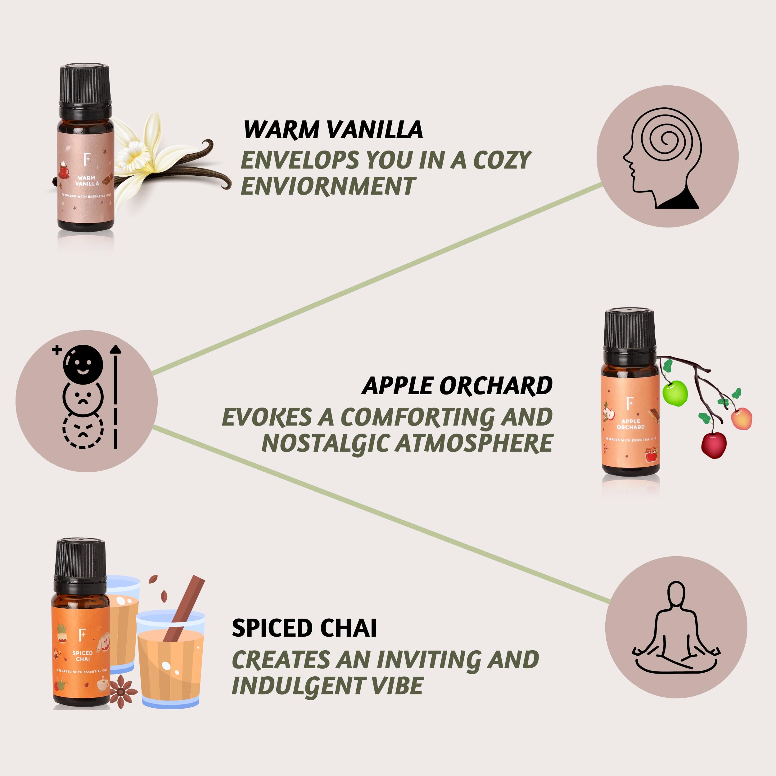 Six-pack display of Folkulture fall diffuser oils