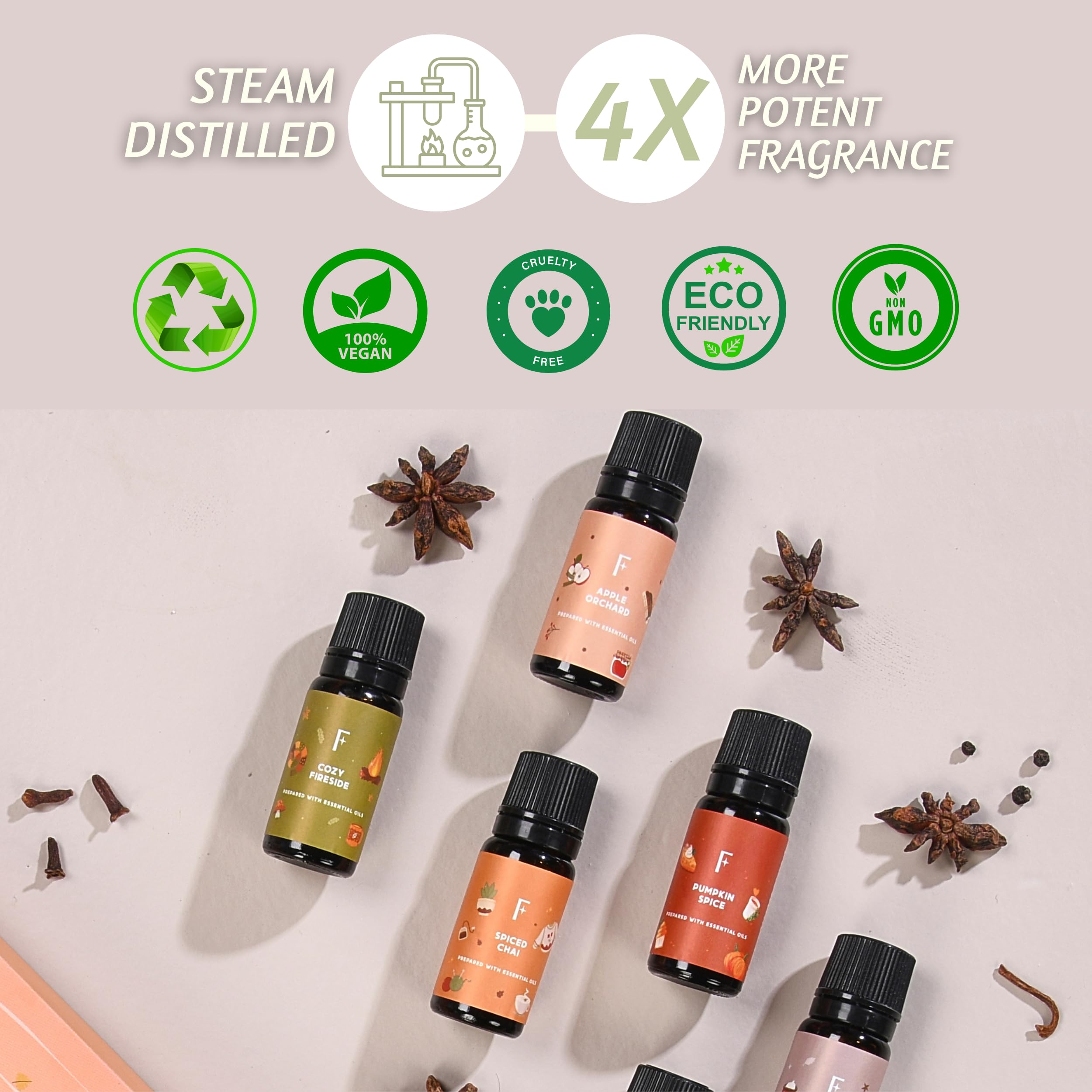 Close-up of vanilla diffuser oil from Folkulture fall set
