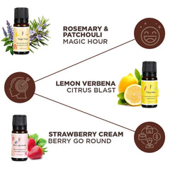 Strawberry essential oil bottle with amber glass