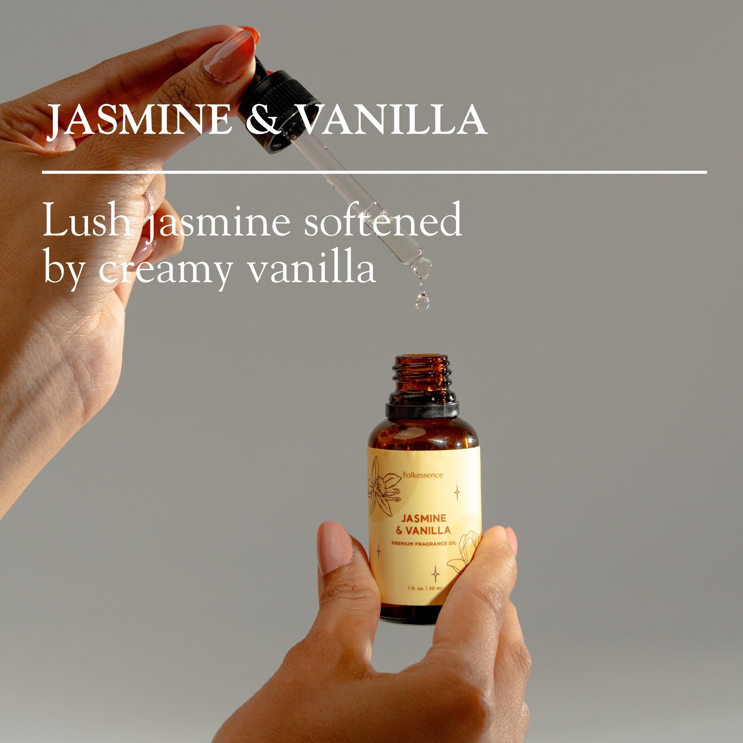Diffuser-friendly essential oil blend by Folkulture - Jasmine & Vanilla 30ml