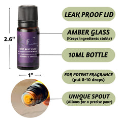 Peppermint essential oil bottle close-up